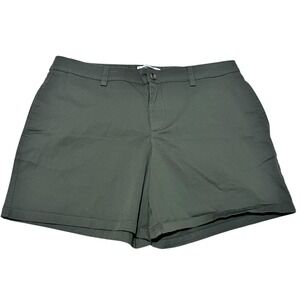 Woolworths Khaki Chino Shorts Size 18 Cotton Stretch Summer Lightweight